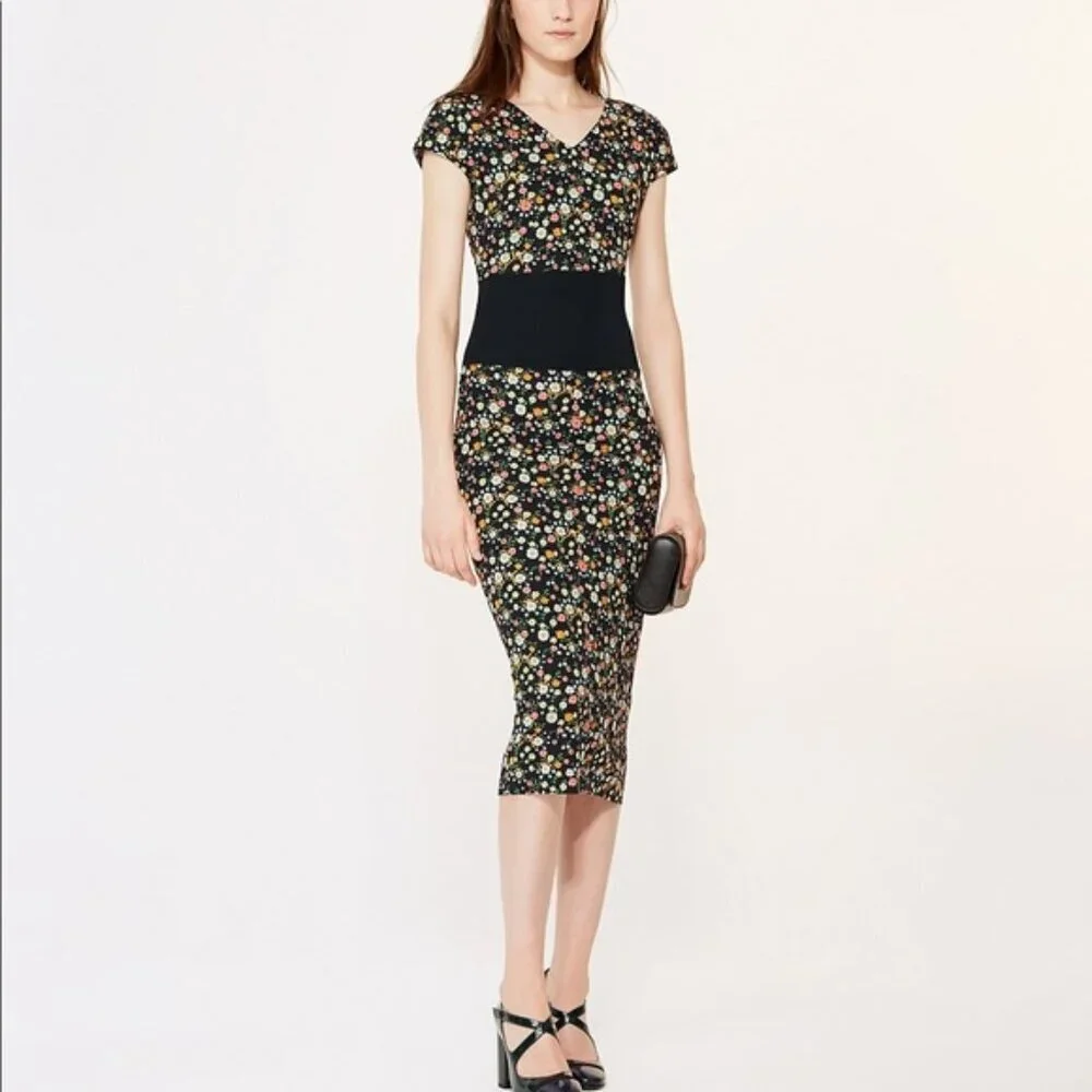 Tory Burch Julillet Ditzy Floral Midi Sheath Dress